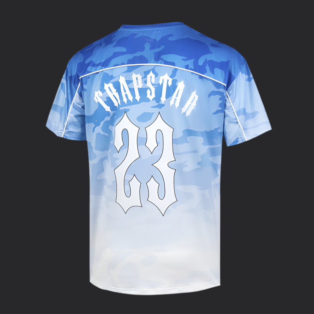Trapstar T Football Jersey- Gradient Blue