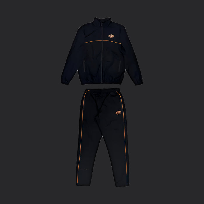 Syna World Logo Shell Tracksuit - Black / Rose Gold