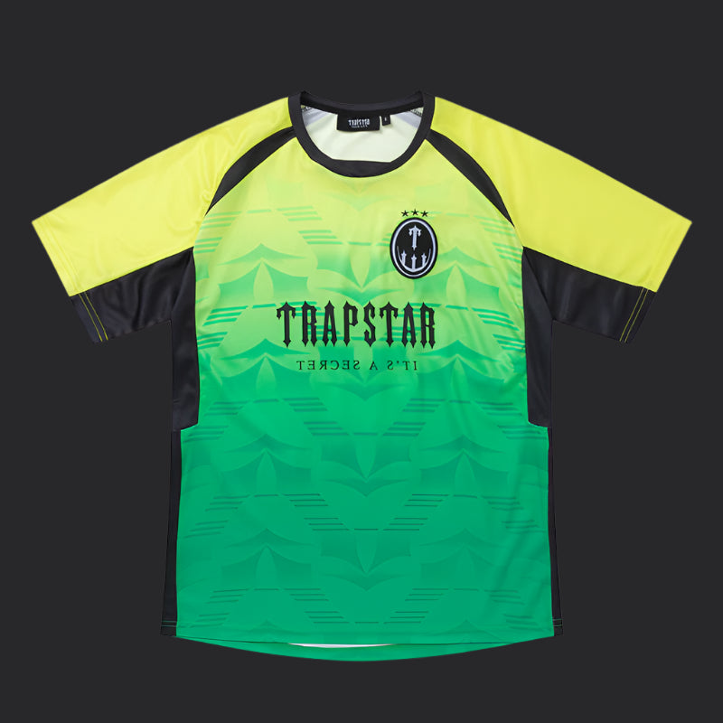Trapstar Irongate Carnival Edition Football Jersey- Green/Yellow