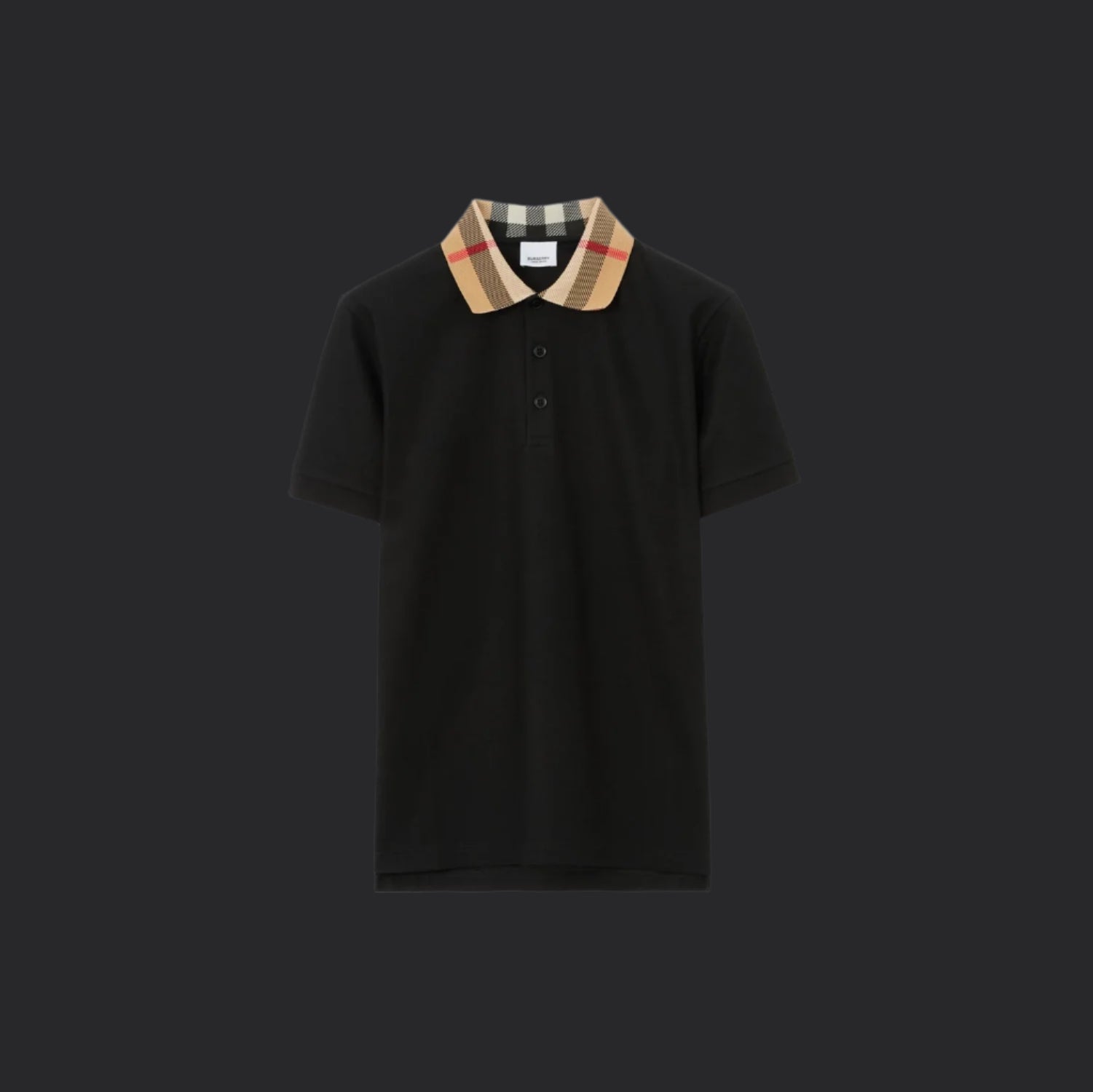Burberry Cotton Polo Shirt- Black