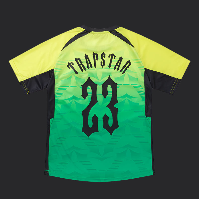 Trapstar Irongate Carnival Edition Football Jersey- Green/Yellow