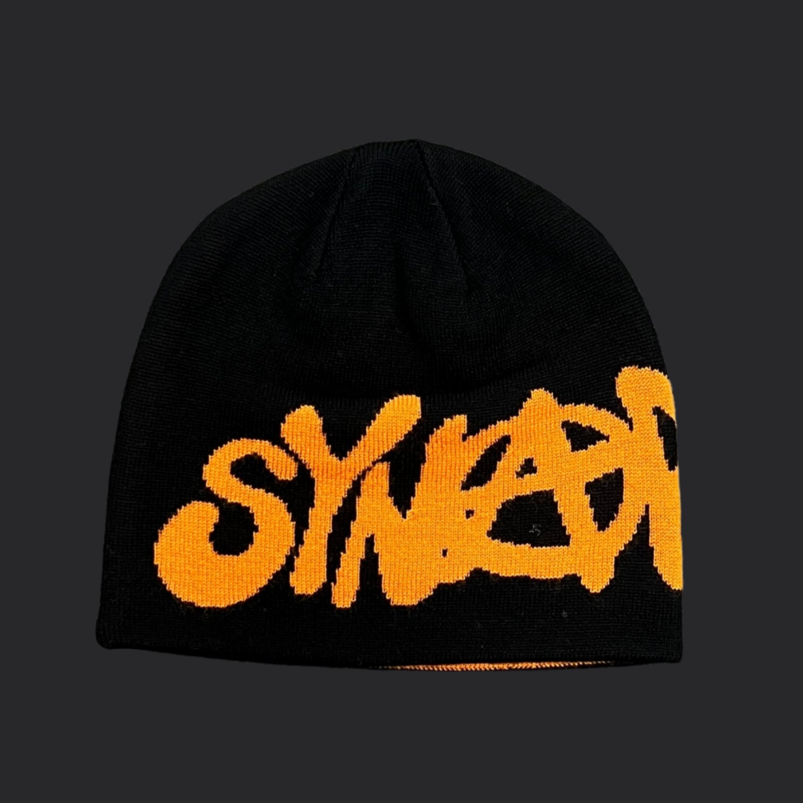 Reversible Synarchy Beanie- Black/Orange