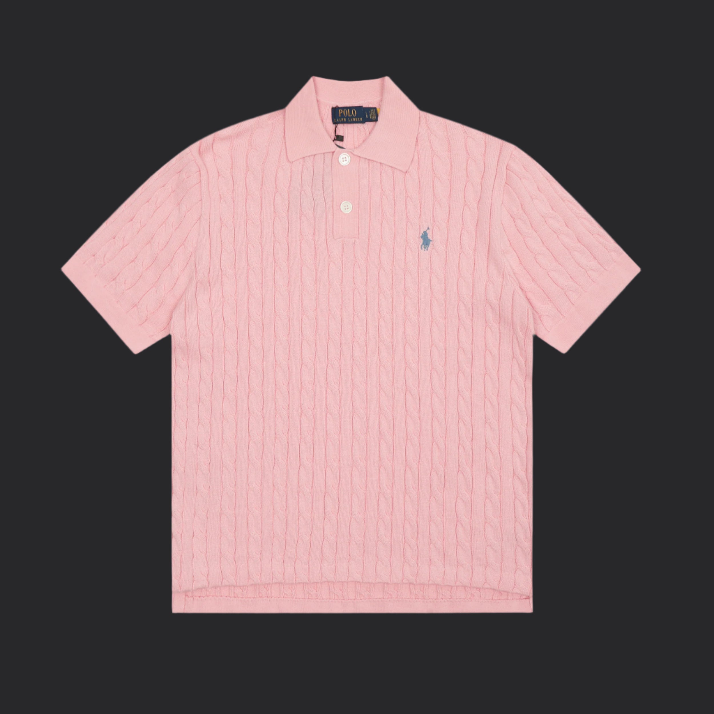 Polo Ralph Lauren Cable-Knit Wool Shirt- Pink