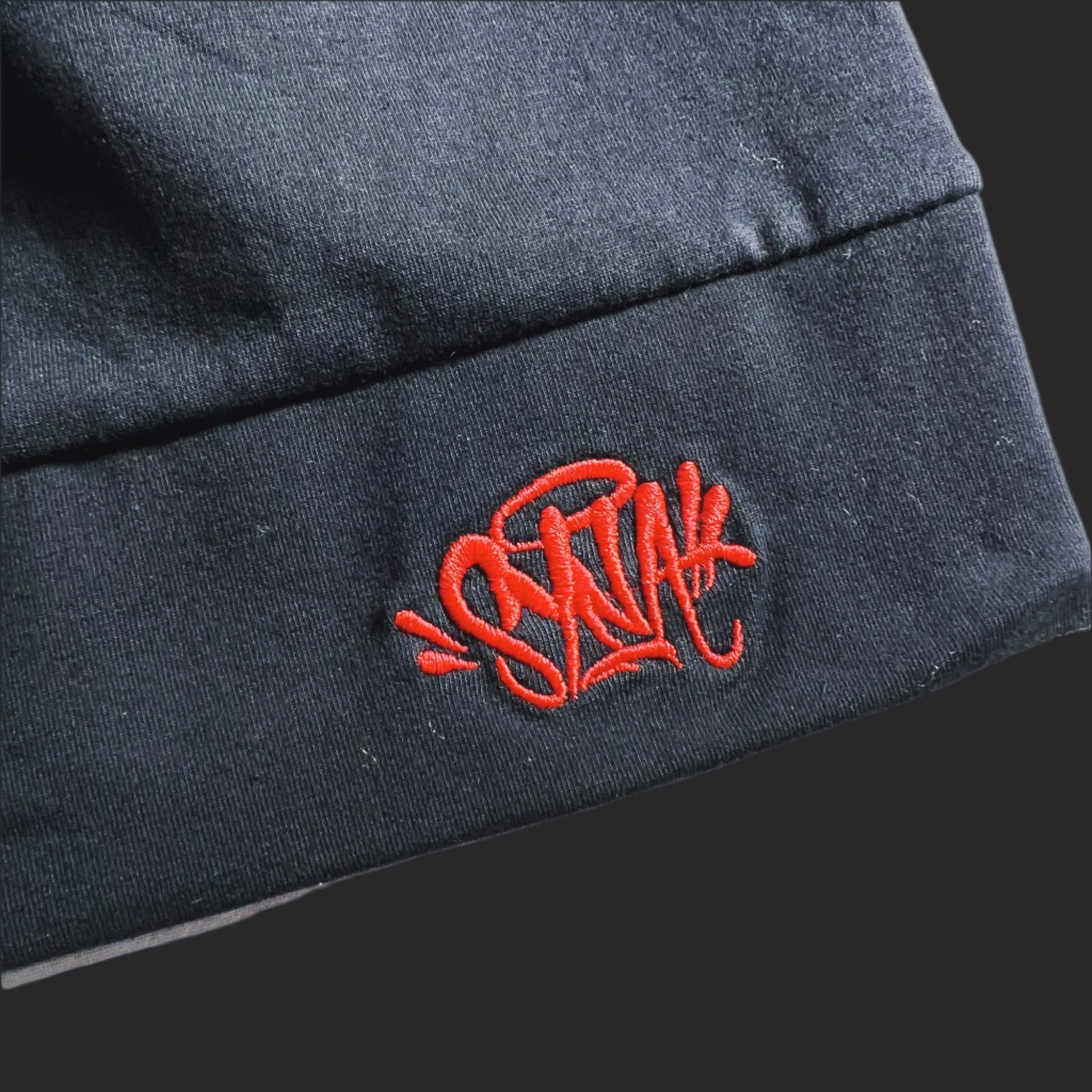 Syna World Skull Beanie- Black/Red
