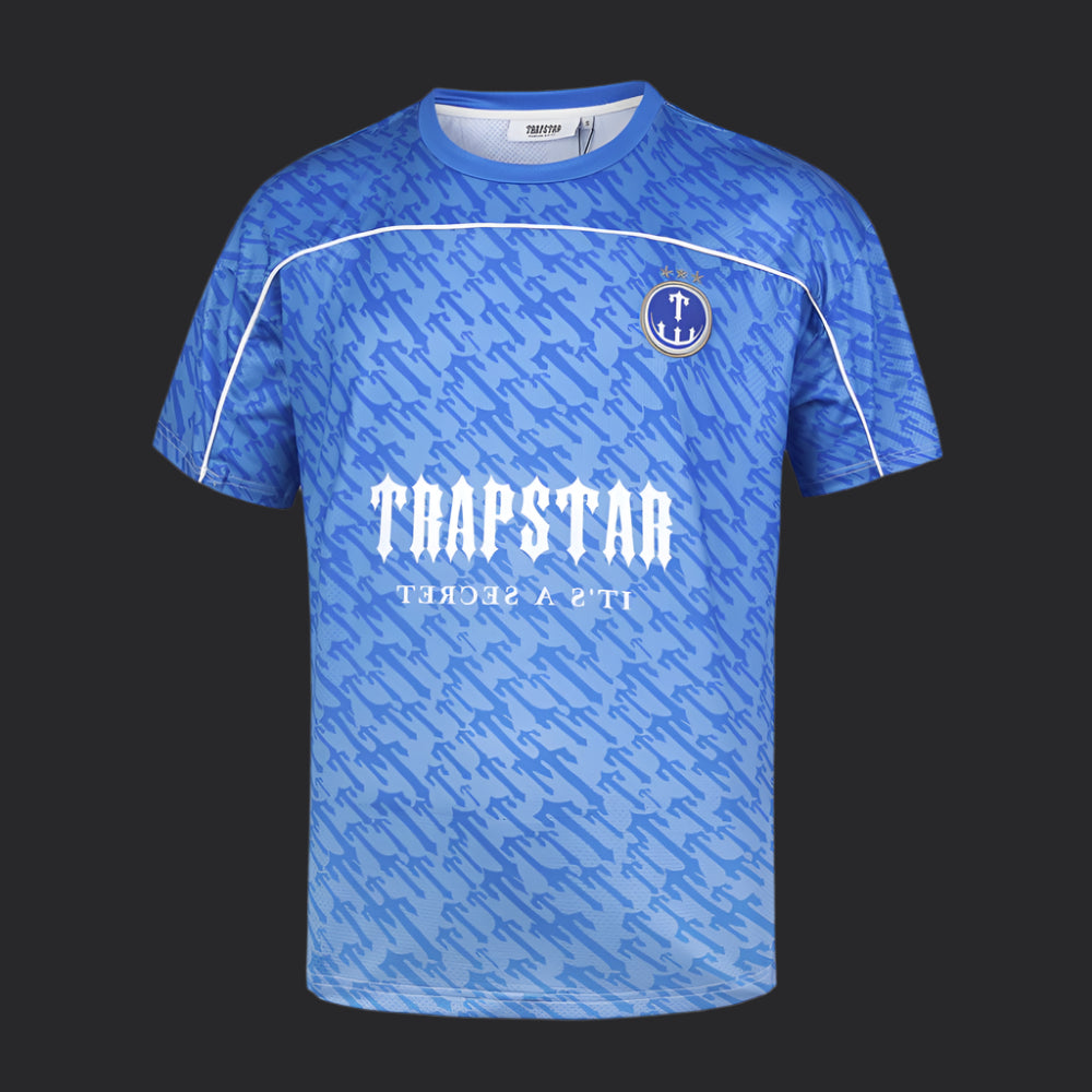 Trapstar T Monogram Football Jersey- Blue