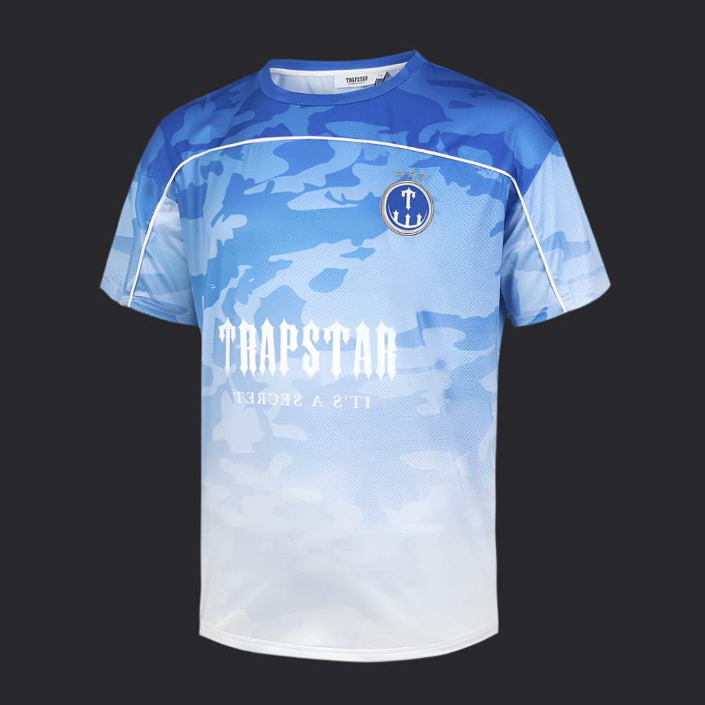 Trapstar T Football Jersey- Gradient Blue