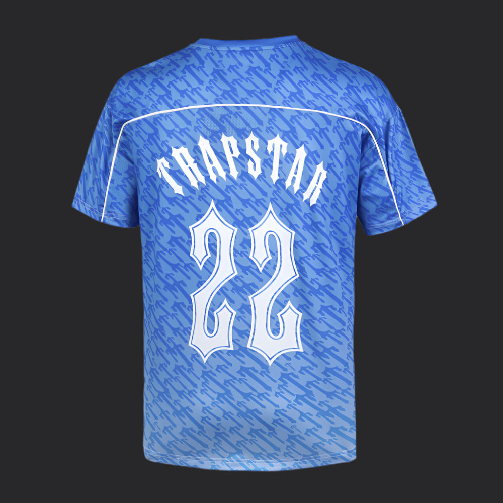 Trapstar T Monogram Football Jersey- Blue