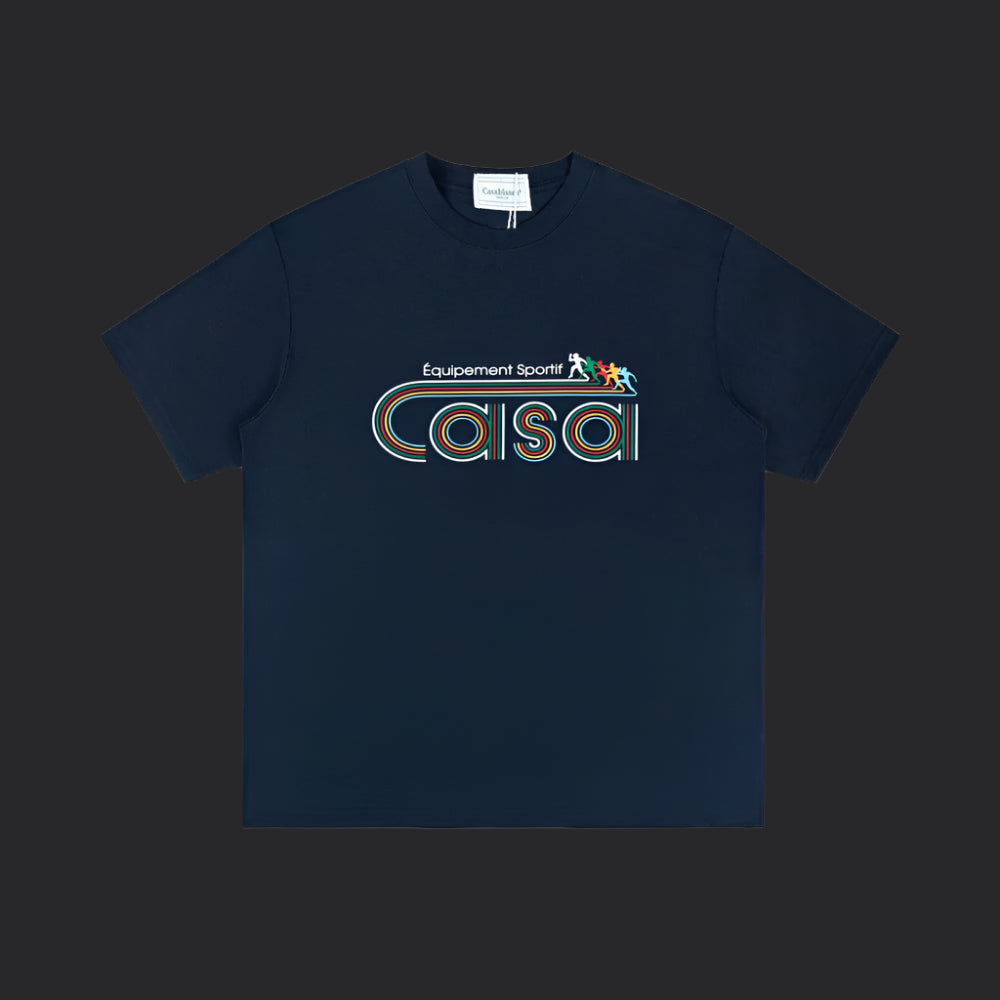 Casablanca T-Shirt- Navy Blue