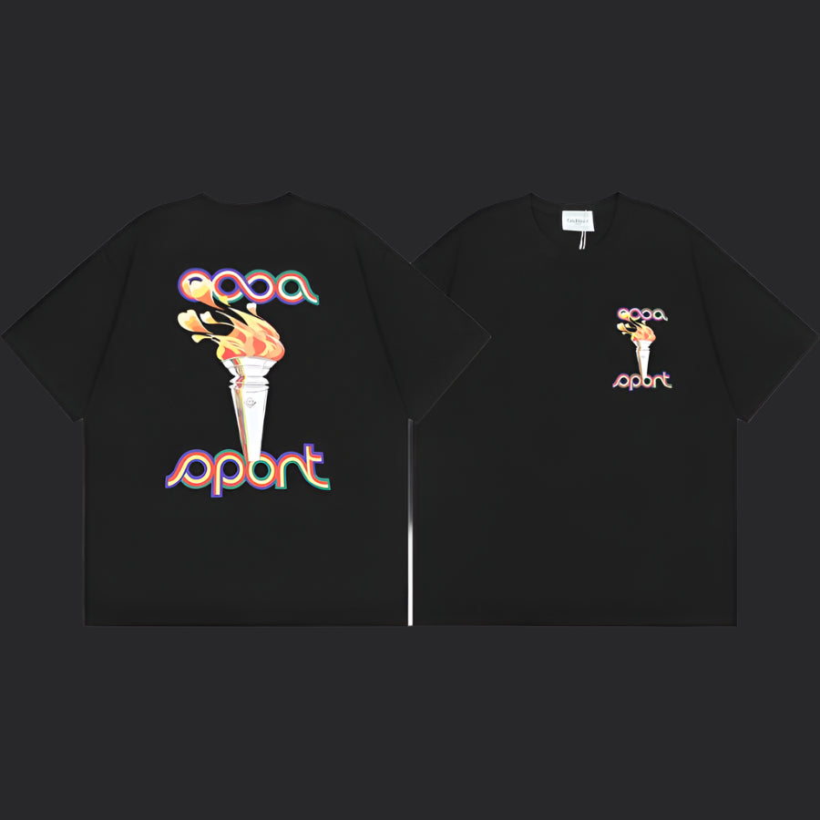Casablanca Sport T-Shirt- Black