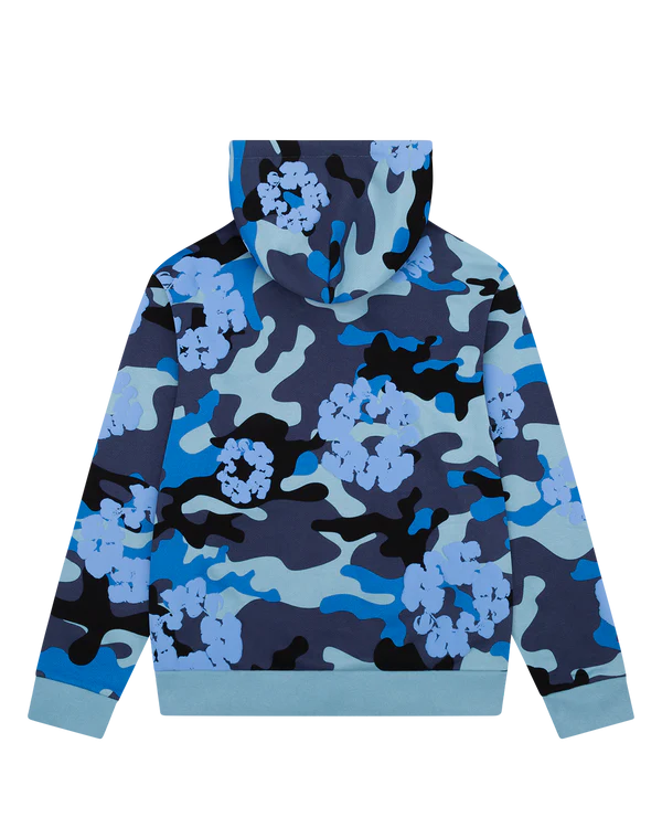 Denim Tears Blue Camo Cotton Wreath Zip Hoodie