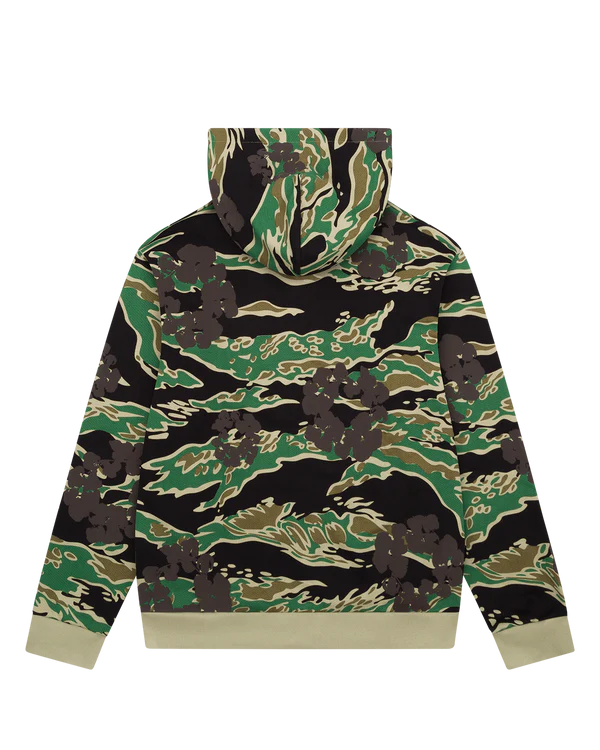 Denim Tears Green Camo Cotton Wreath Zip Hoodie