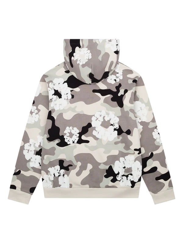 Denim Tears White Camo Cotton Wreath Zip Hoodie