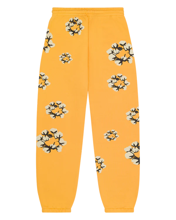 Denim Tears "Cactus Tears" Wreath Sweatpants- Yellow