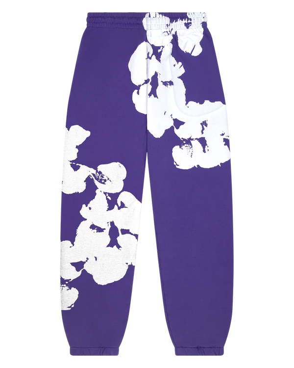 Denim Tears Biggie Cotton Wreath Sweatpants- Purple