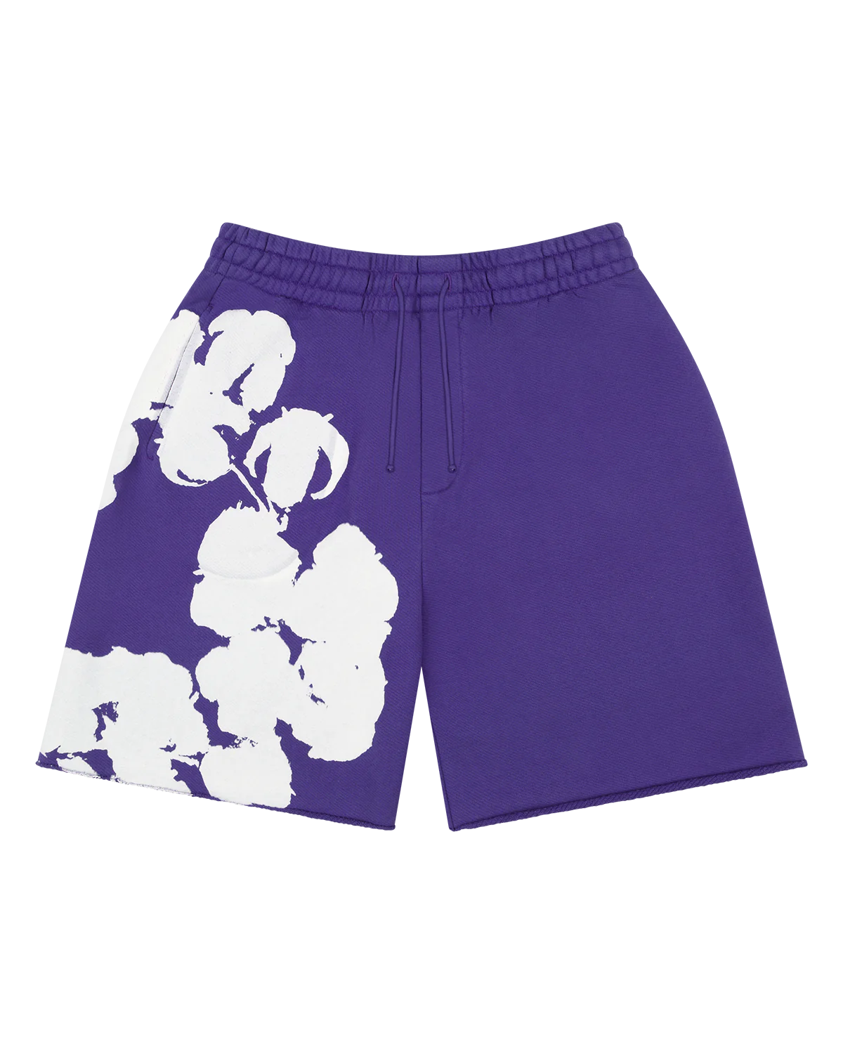 Denim Tears Biggie Cotton Wreath Sweat Shorts- Purple