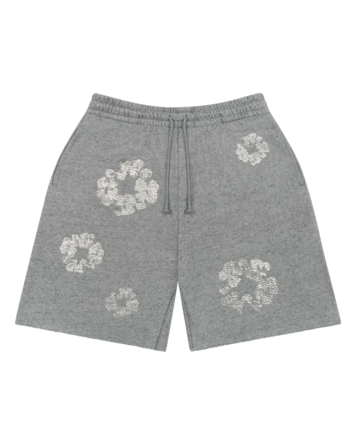 Denim Tears Cashmere Swarovski Cotton Wreath Shorts- Grey