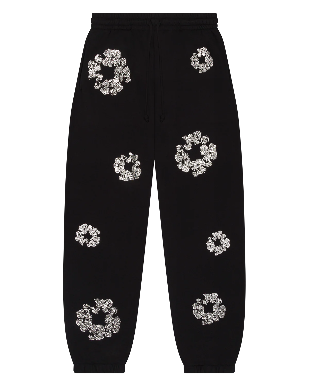 Denim Tears Cashmere Swarovski Cotton Wreath Sweatpants- Black
