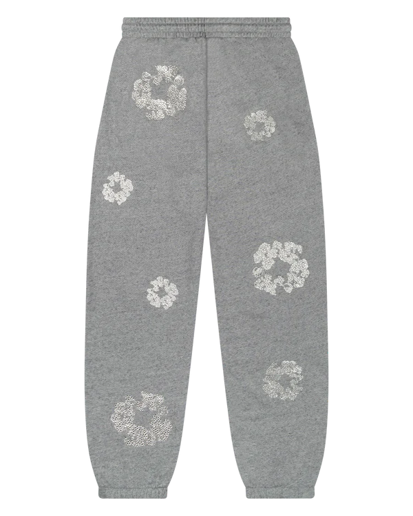 Denim Tears Cashmere Swarovski Cotton Wreath Sweatpants- Grey