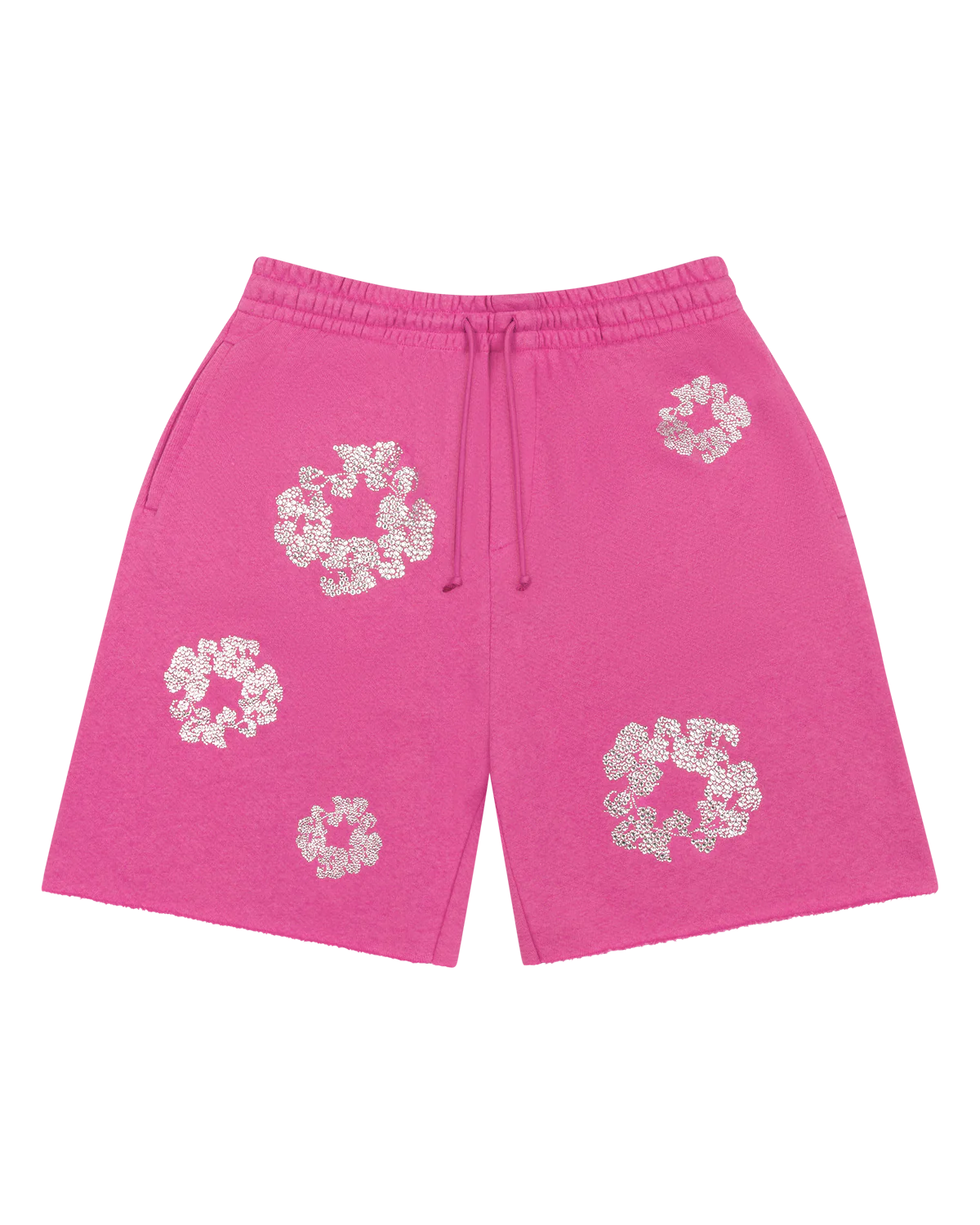 Denim Tears Cashmere Swarovski Cotton Wreath Shorts- Pink