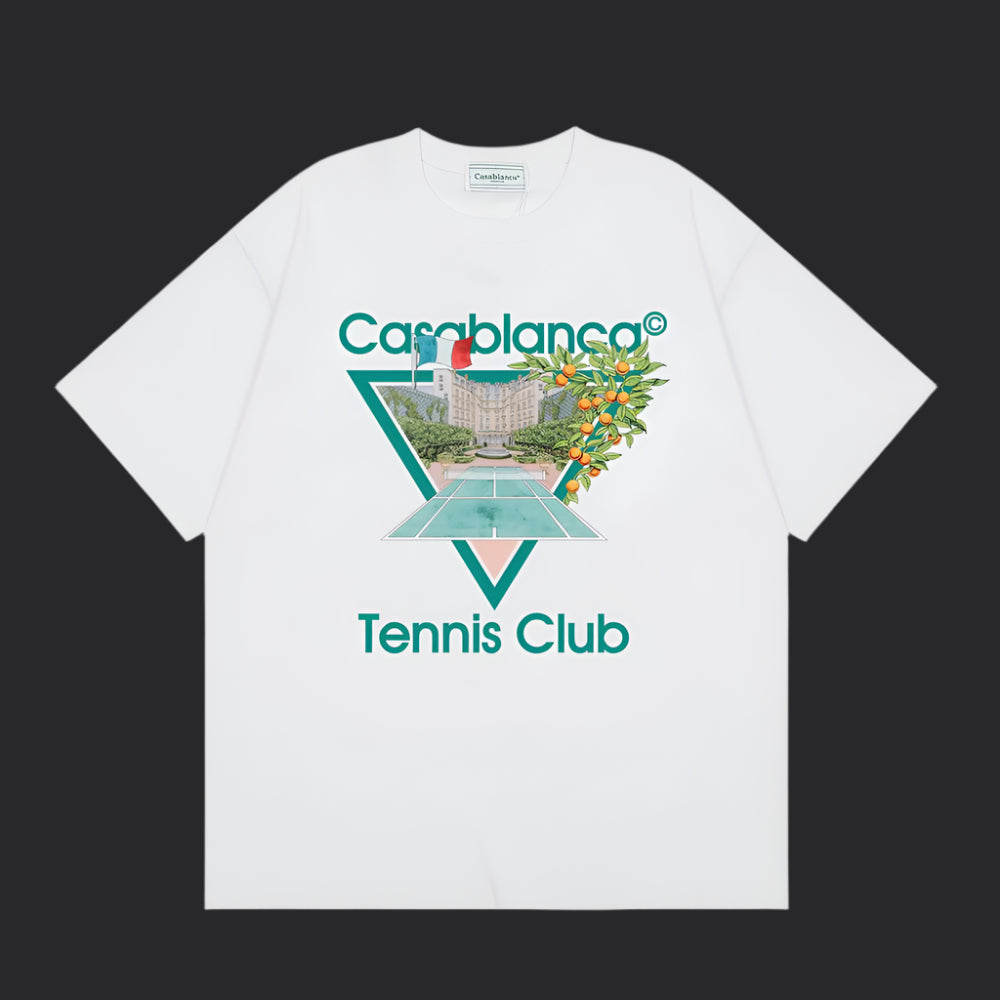 Casablanca Tennis T-Shirt- White