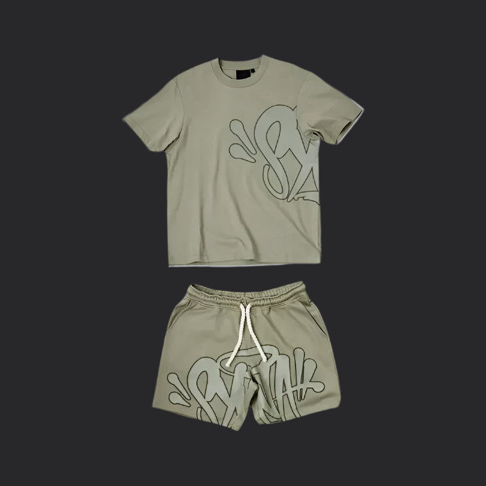 Syna World T-Shirt & Shorts Logo Set - Sage