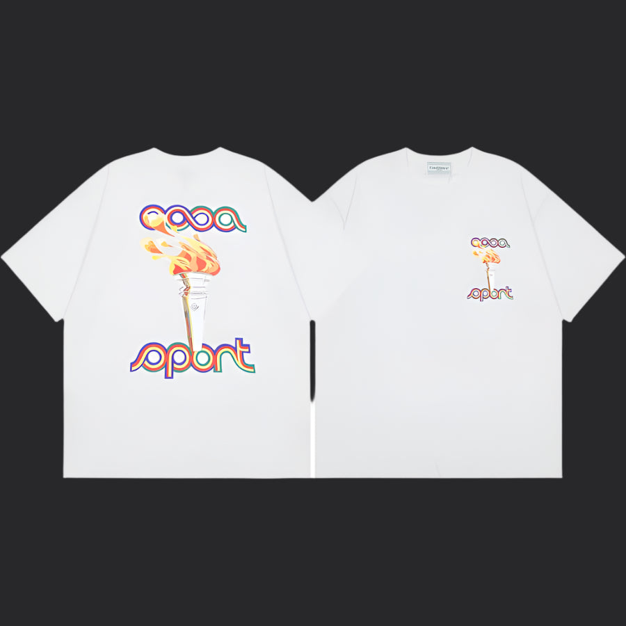 Casablanca Sport T-Shirt- White