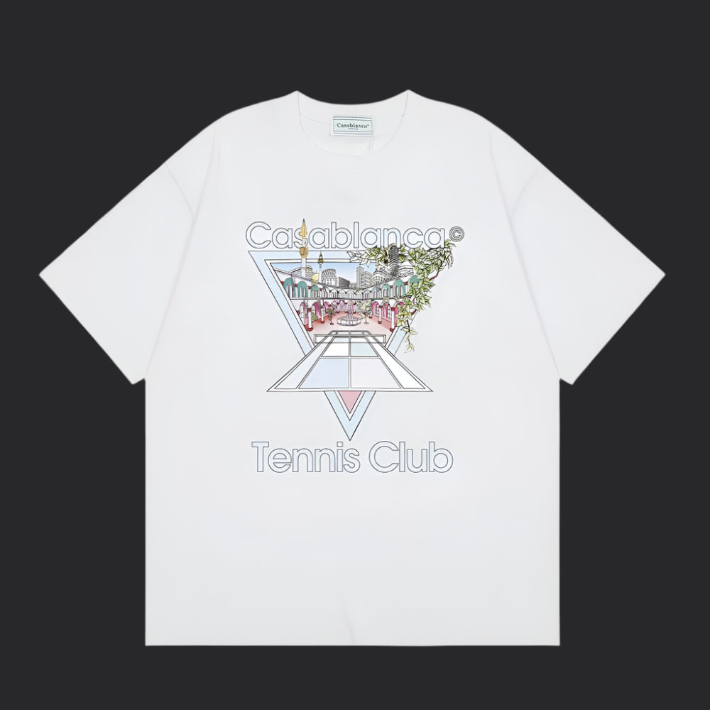 Casablanca Tennis T-Shirt- White