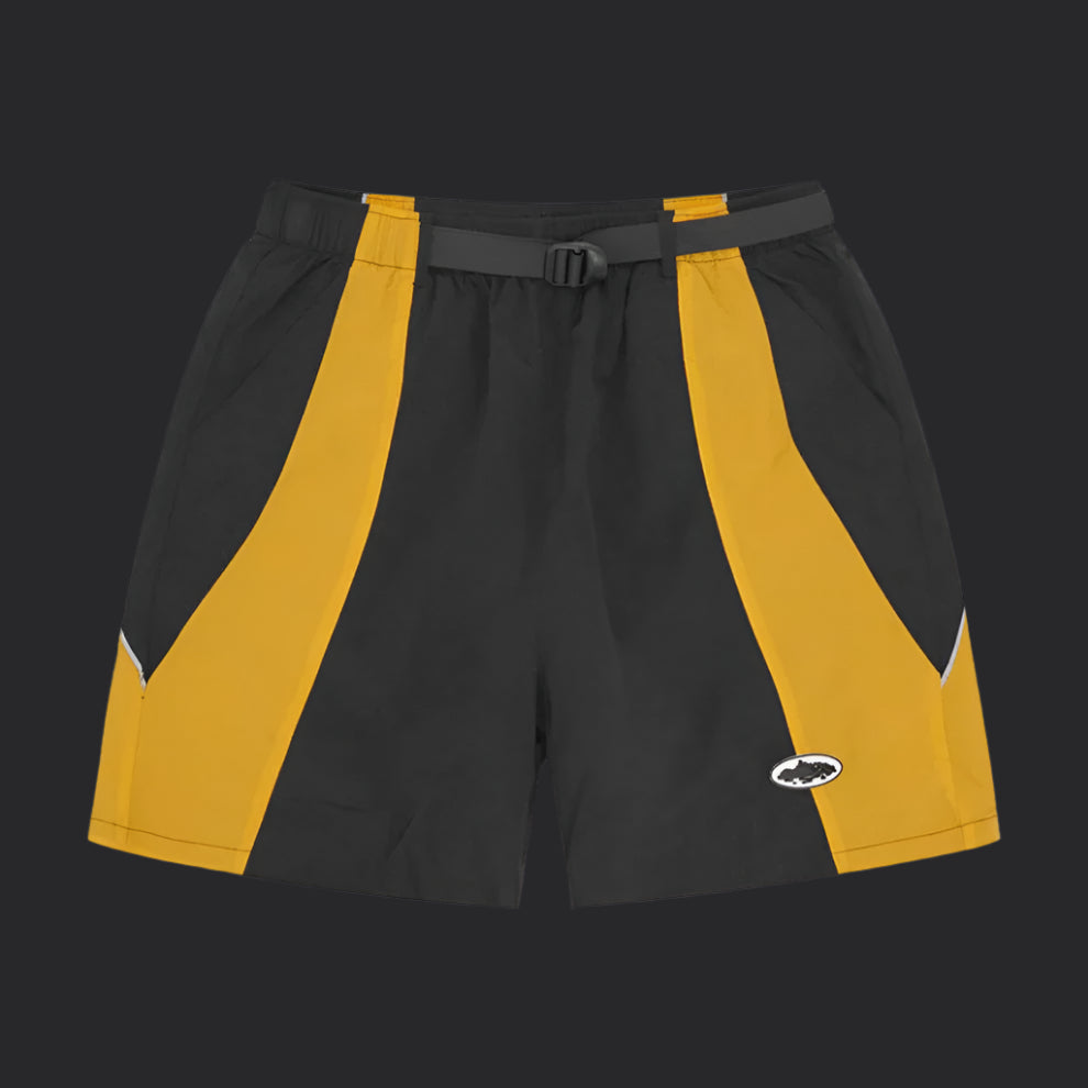 Corteiz Spring Shorts- Black/Yellow