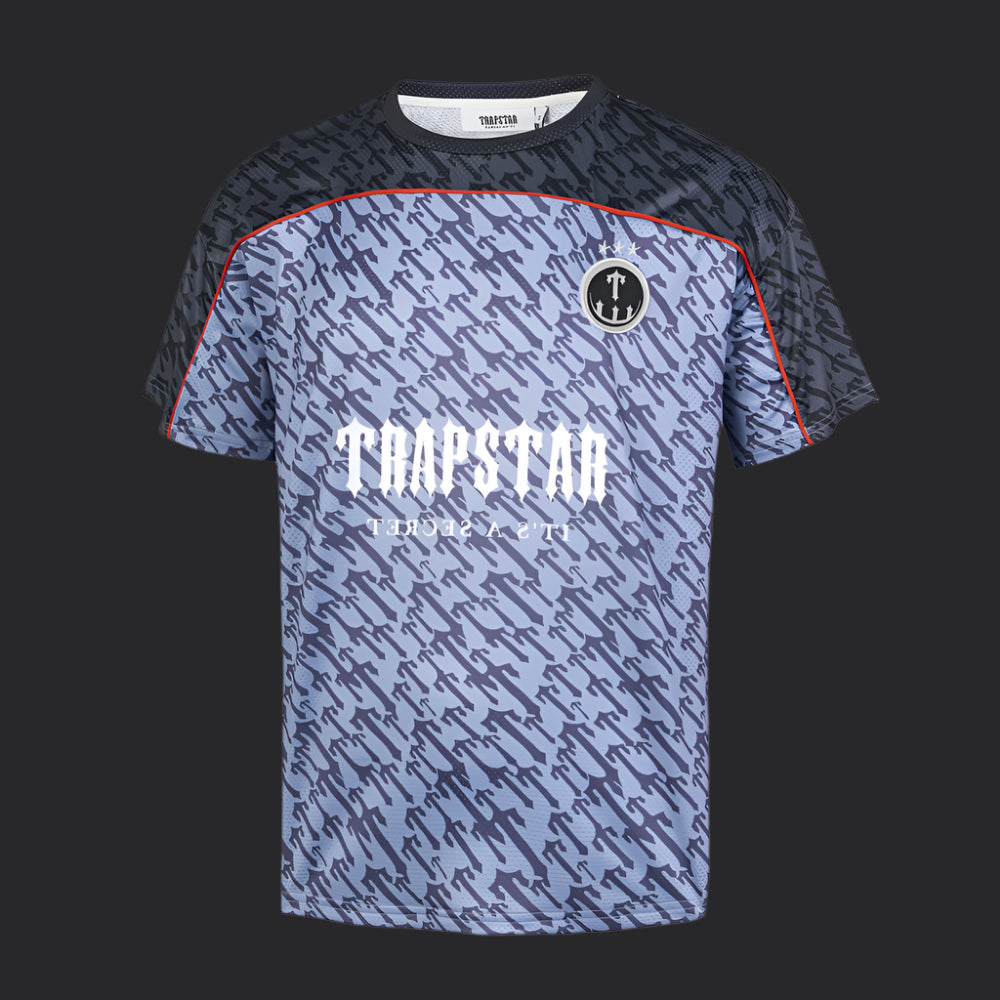 Trapstar T Monogram Football Jersey- Grey/Red