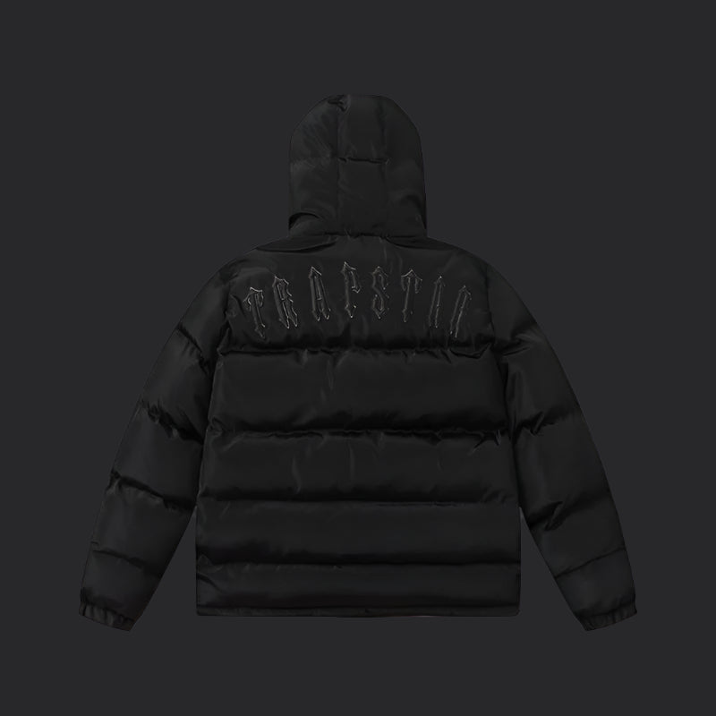 Trapstar Ironagte Detachable Hooded Puffer Jacket- Black
