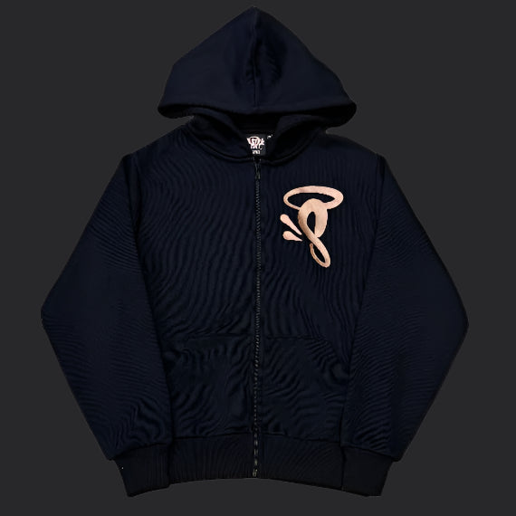 Syna World Void CRG Zip Up Hoodie- Black / Rose Gold
