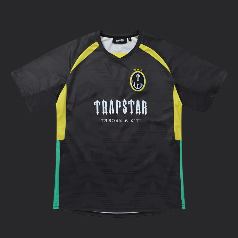 Trapstar Irongate Carnival Edition Football Jersey- Black/Green/Yellow