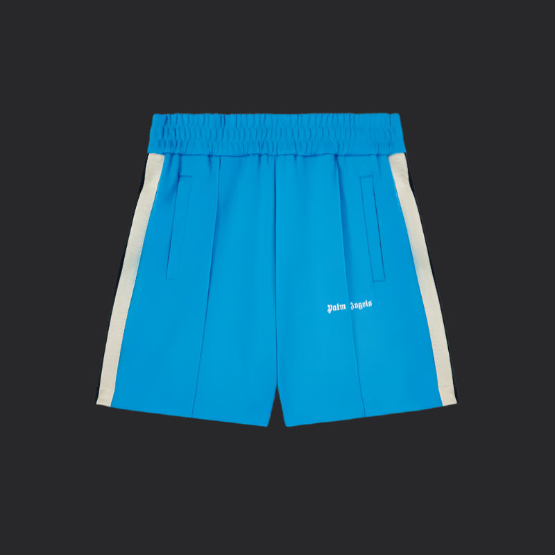Palm Angles Embroidered Logo Track shorts- Blue