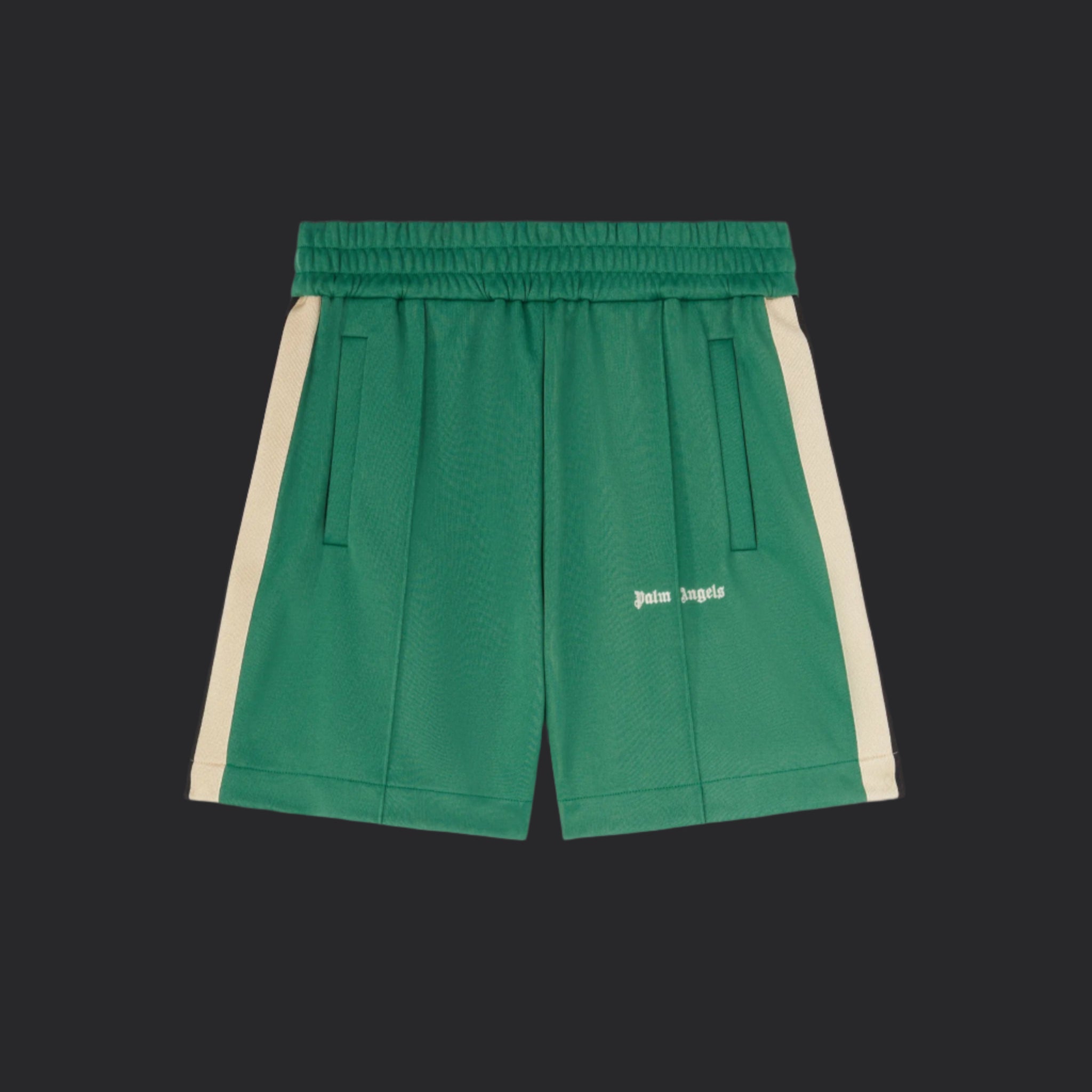 Palm Angles Embroidered Logo Track shorts- Green