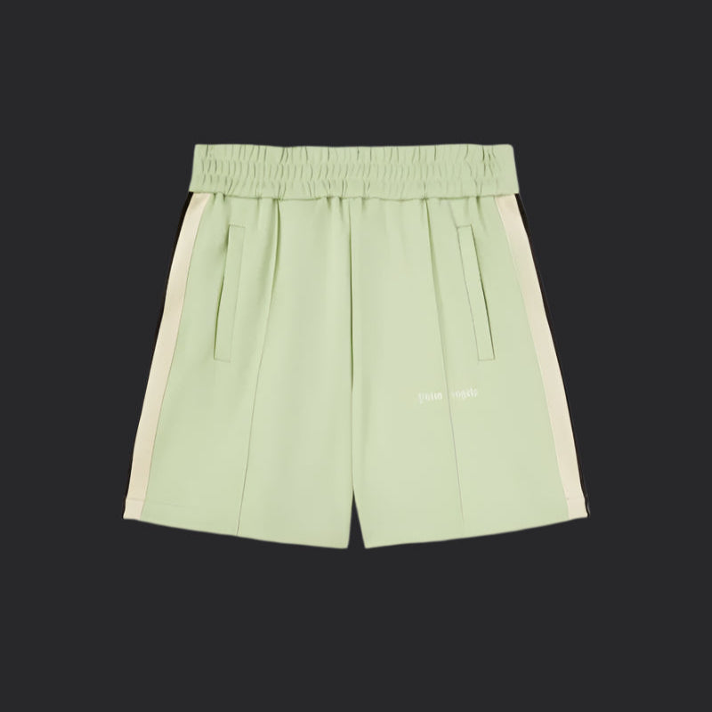 Palm Angles Embroidered Logo Track shorts- Lime
