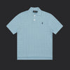 Polo Ralph Lauren Cable-Knit Wool Shirt- Light Blue/Black Logo