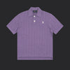 Polo Ralph Lauren Cable-Knit Wool Shirt- Purple/White Logo