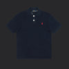 Polo Ralph Lauren Cable-Knit Wool Shirt- Navy Blue/Red Logo