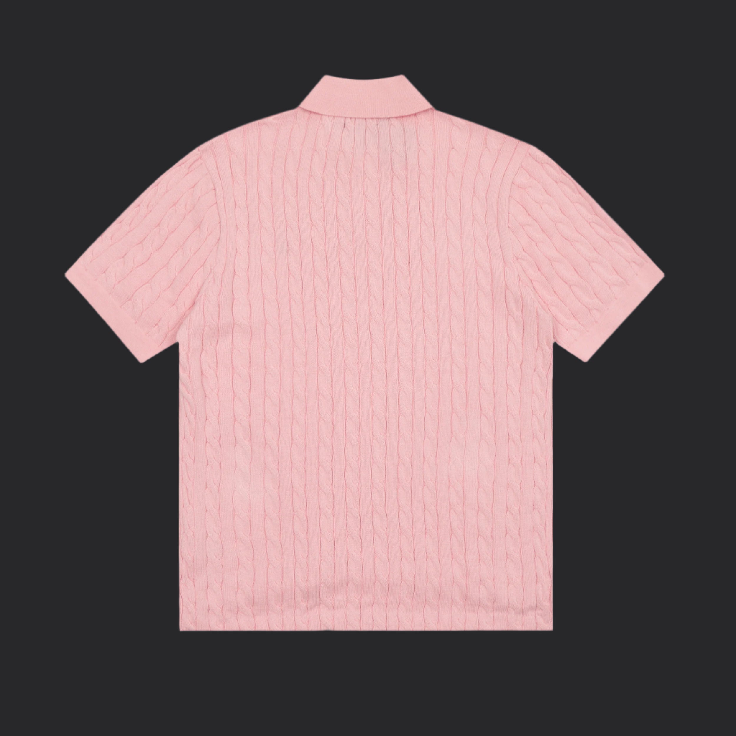 Polo Ralph Lauren Cable-Knit Wool Shirt- Pink