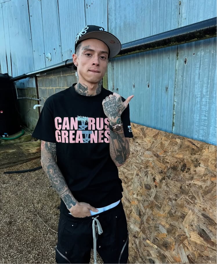 Central Cee x Judah Can't Rush Greatness Tee- Black / Rose Gold