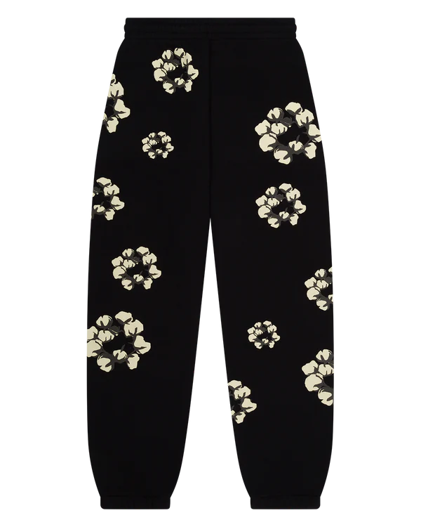 Denim Tears "Cactus Tears" Wreath Sweatpants- Black