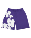 Denim Tears Biggie Cotton Wreath Sweat Shorts- Purple