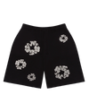 Denim Tears Cashmere Swarovski Cotton Wreath Shorts- Black