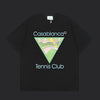 Casablanca Tennis T-Shirt- Black