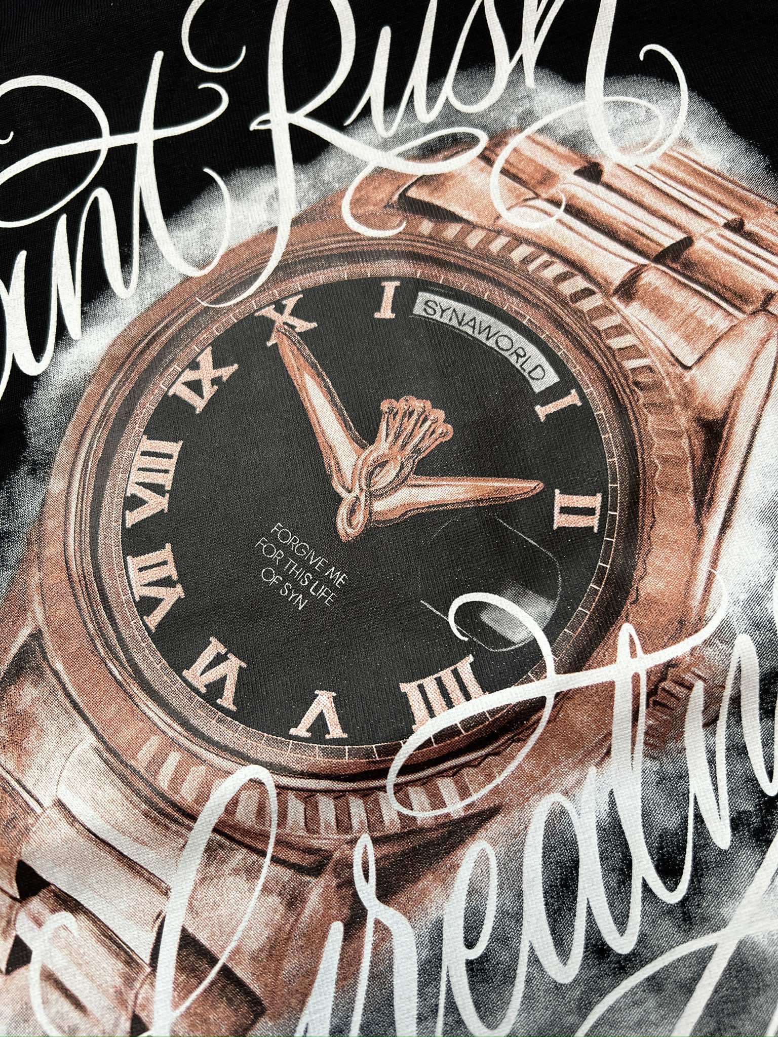 Syna World CRG Watch T-Shirt- Black / Rose Gold
