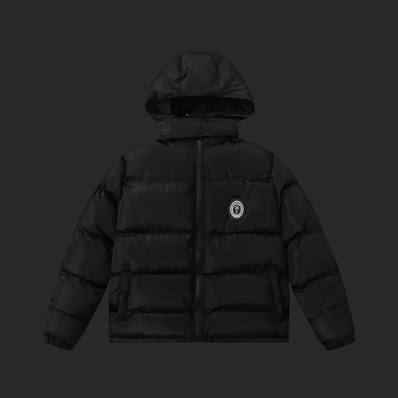 Trapstar Ironagte Detachable Hooded Puffer Jacket- Black